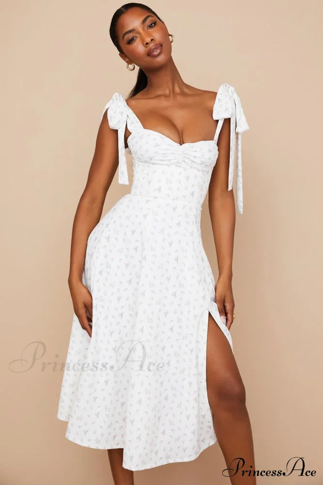 Fleur De Paris Charming Split Midi Dress