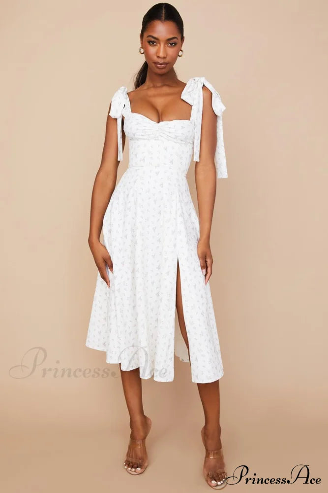 Fleur De Paris Charming Split Midi Dress