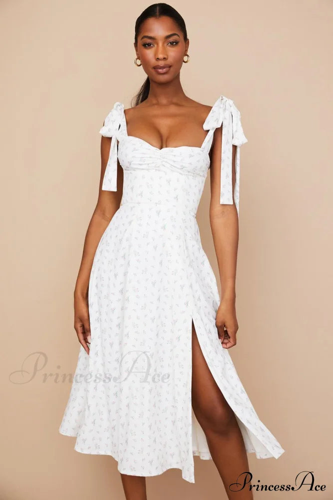 Fleur De Paris Charming Split Midi Dress