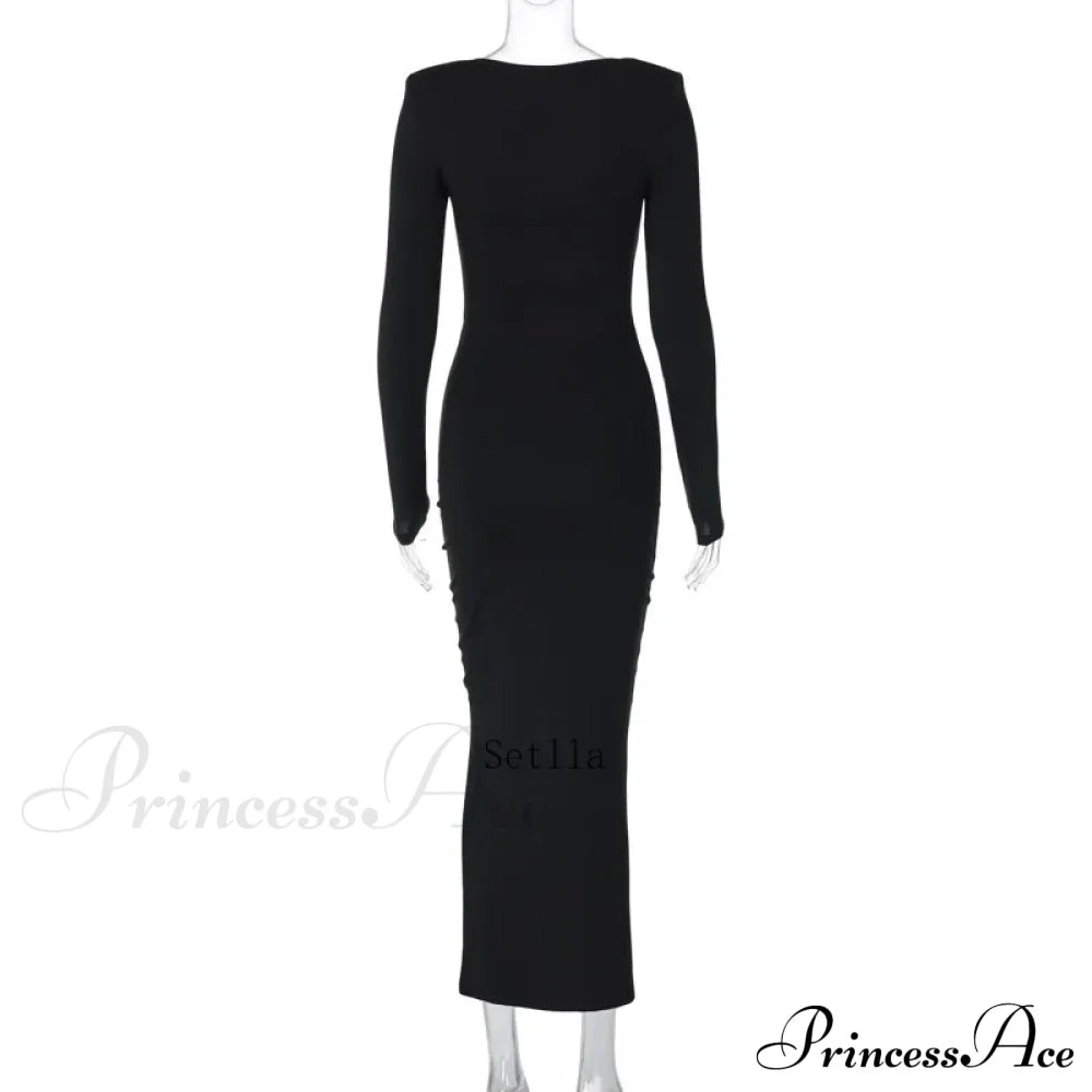 Applique Long Maxi Dress
