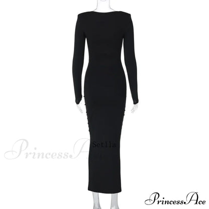 Applique Long Maxi Dress