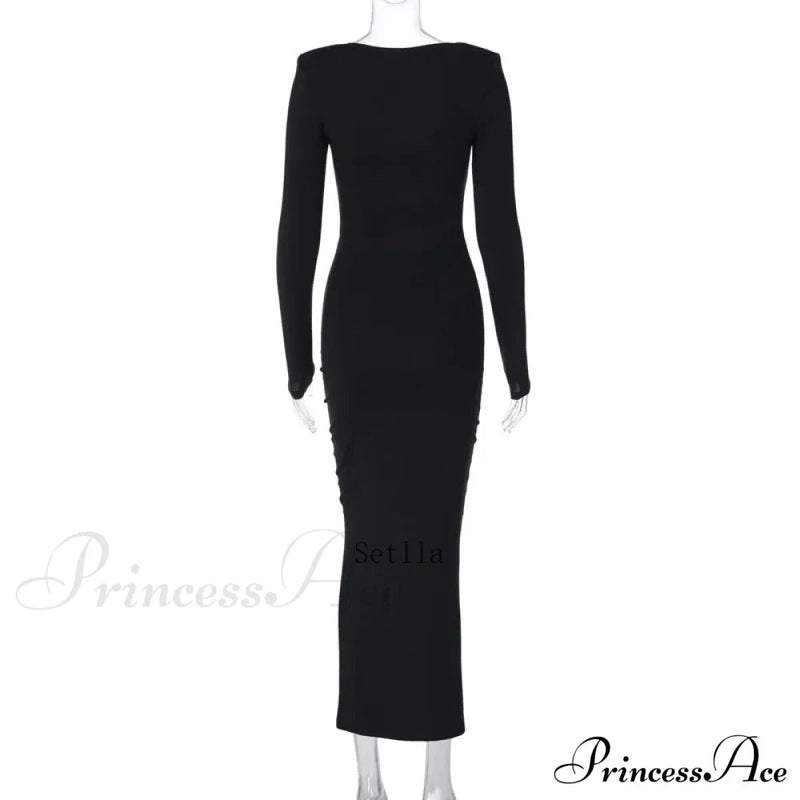 Applique Long Maxi Dress