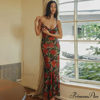 Draped Slip Maxi Dress