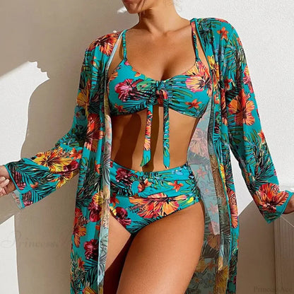 Mesh Blouse Bra Two Piece Set