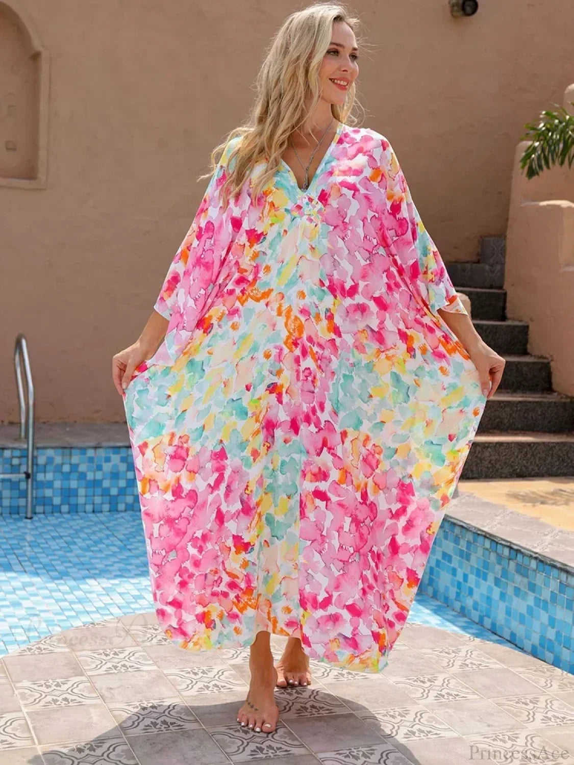 Print Long Dress Cover Up