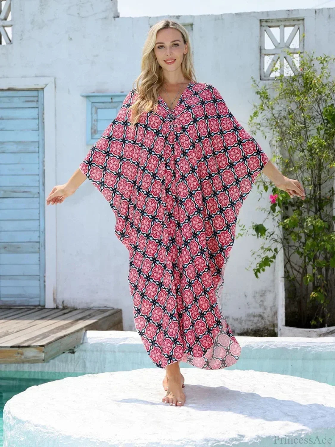 Print Long Dress Cover Up