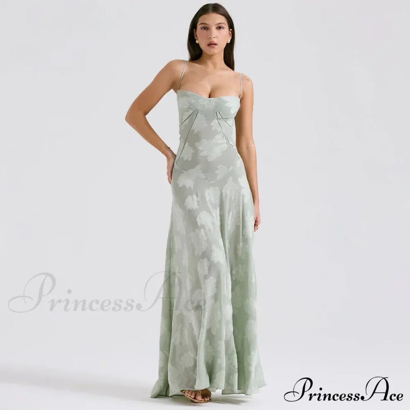 Print Stylish Sheer Maxi Dress