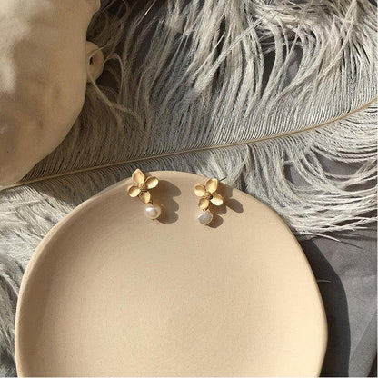 [sample ] Flower Pearl Earrings