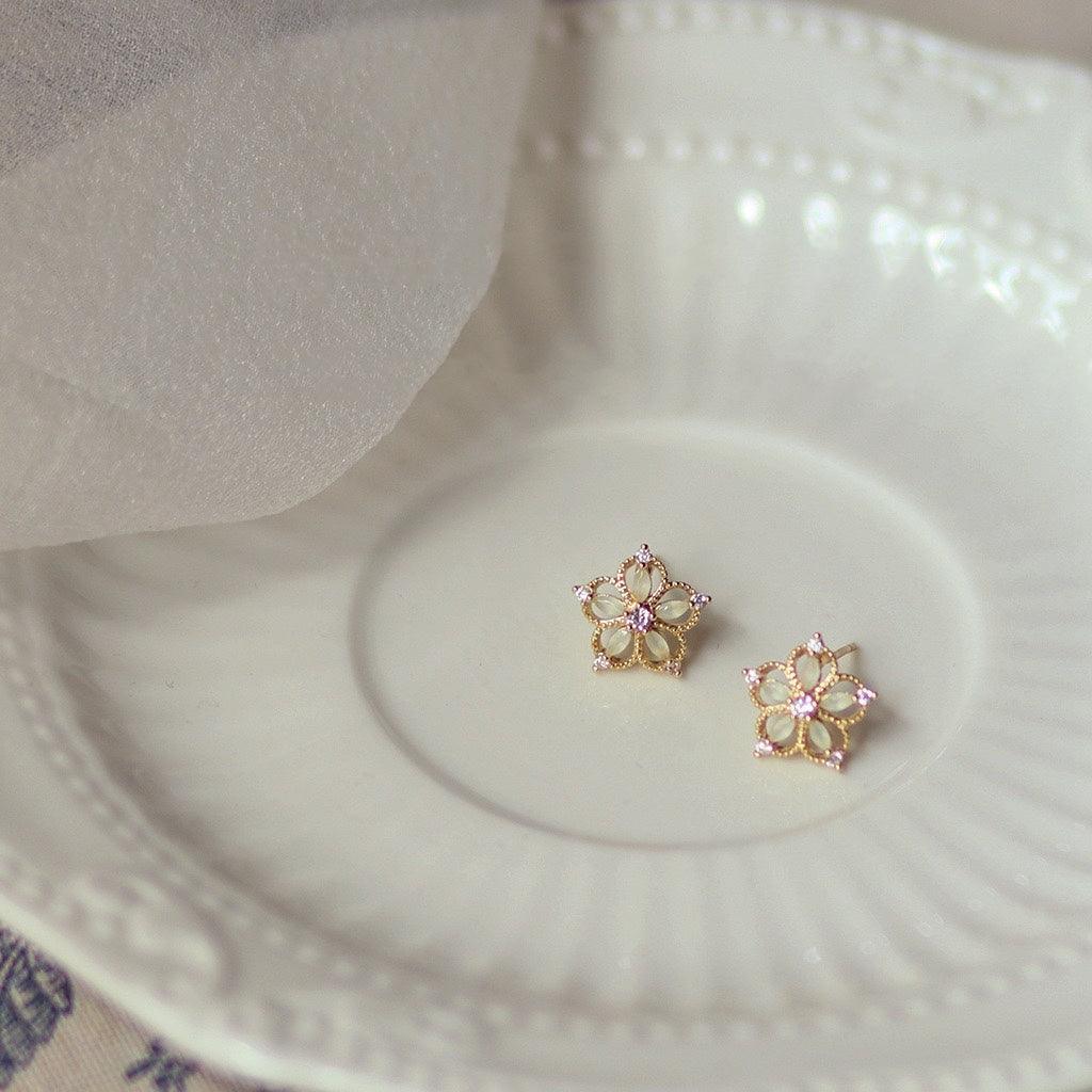 Mira Flower Stud Earrings