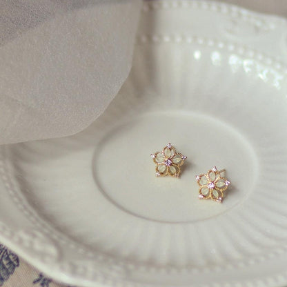 Mira Flower Stud Earrings