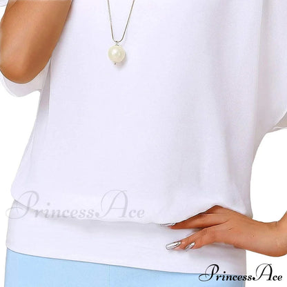 For Chiffon Blouse T-shirt Top Brief Arm
