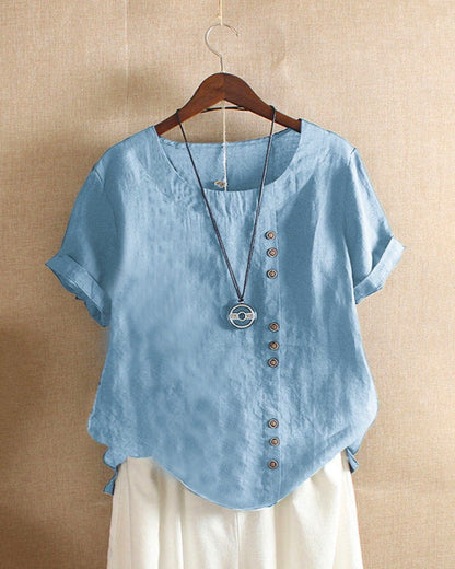 Beatrice | ’s Summer Button Detail Blouse