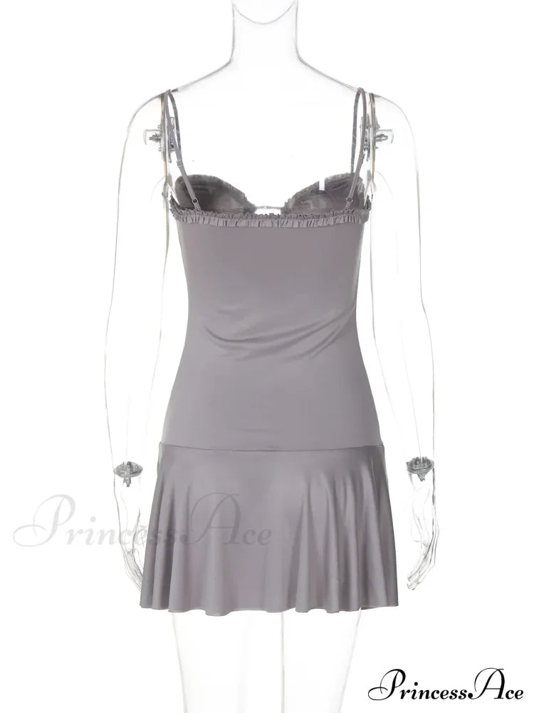 Front Cut Out Charming Cami Mini Dress
