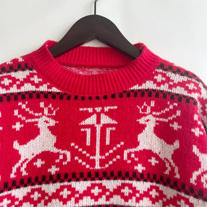 Funny Reindeer Printed Christmas Sweat ���s Christmas Sweater