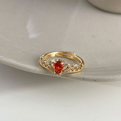 Garnet Tiara Ring Set