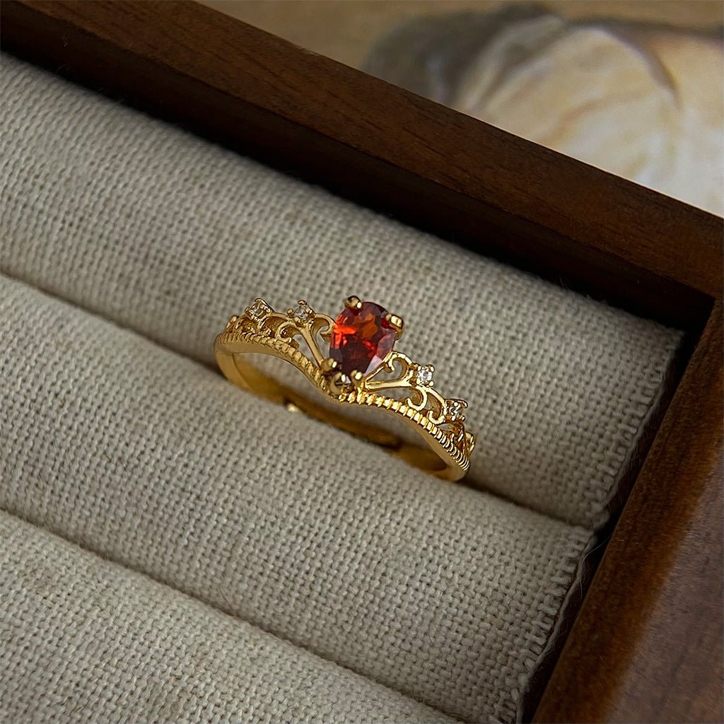 Garnet Tiara Ring Set
