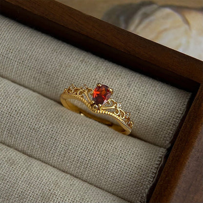 Garnet Tiara Ring Set