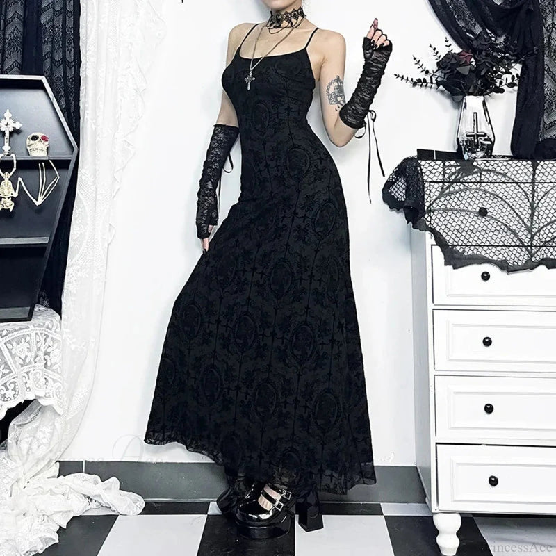 Gathering Net Celebration Sling Maxi Dress