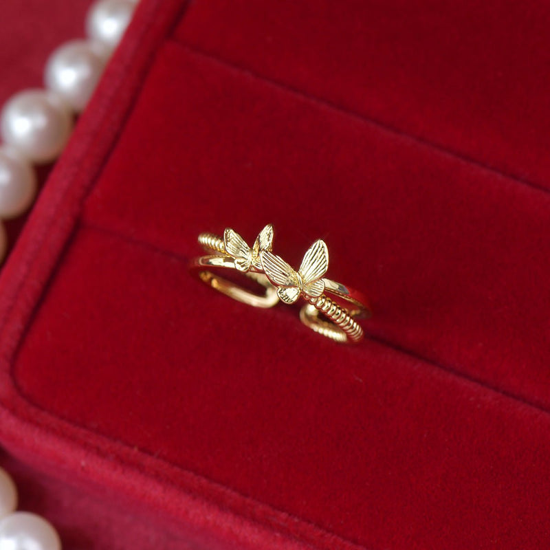 Gilded Butterfly Ring