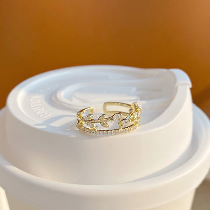 [] Gilded Leaves Ring