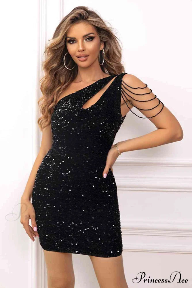 Glitter Gala Stylish Bodycon Mini Dress