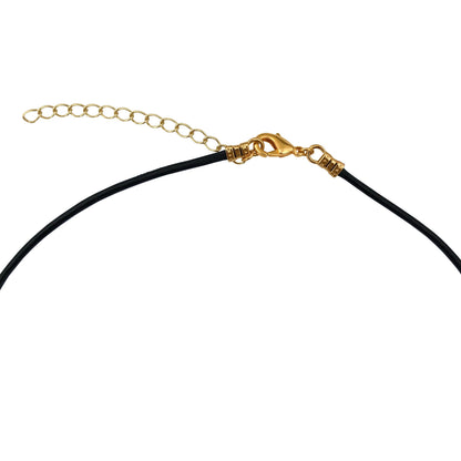 Dragonweave Swallow Bird Charm Necklace and Earring Set, Gold Plated Black Leather Choker and Leverback Earrings