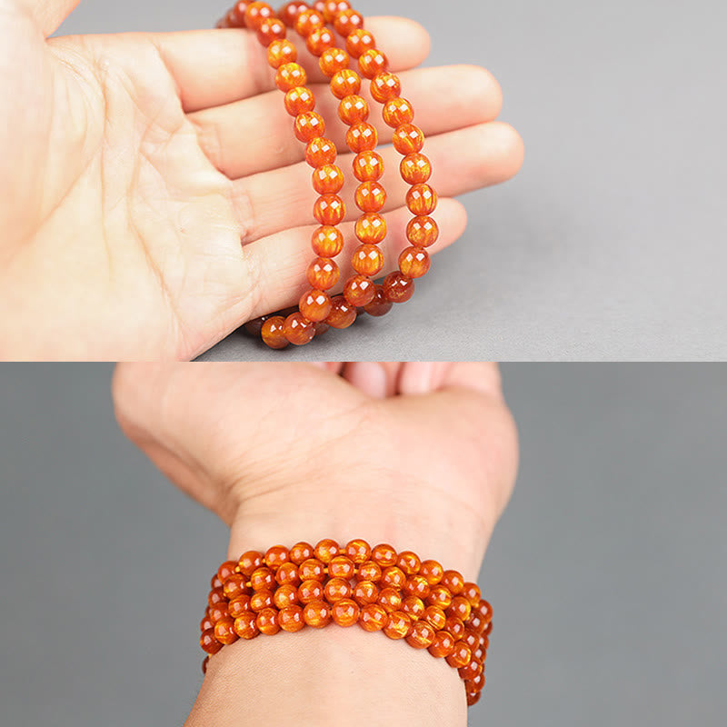 Golden Sea Willow Wrist Mala Bracelet for Success & Healing