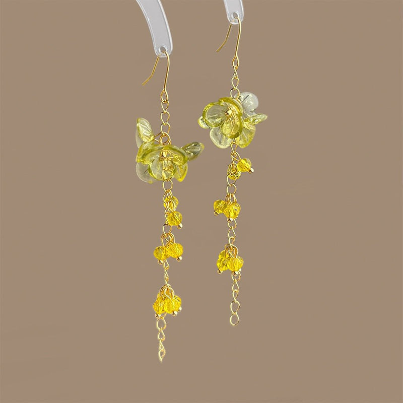 Golden Wisteria Drop Earrings