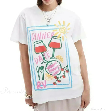 Gothic Harajuku Fluorescent Green Cherry T-shirt