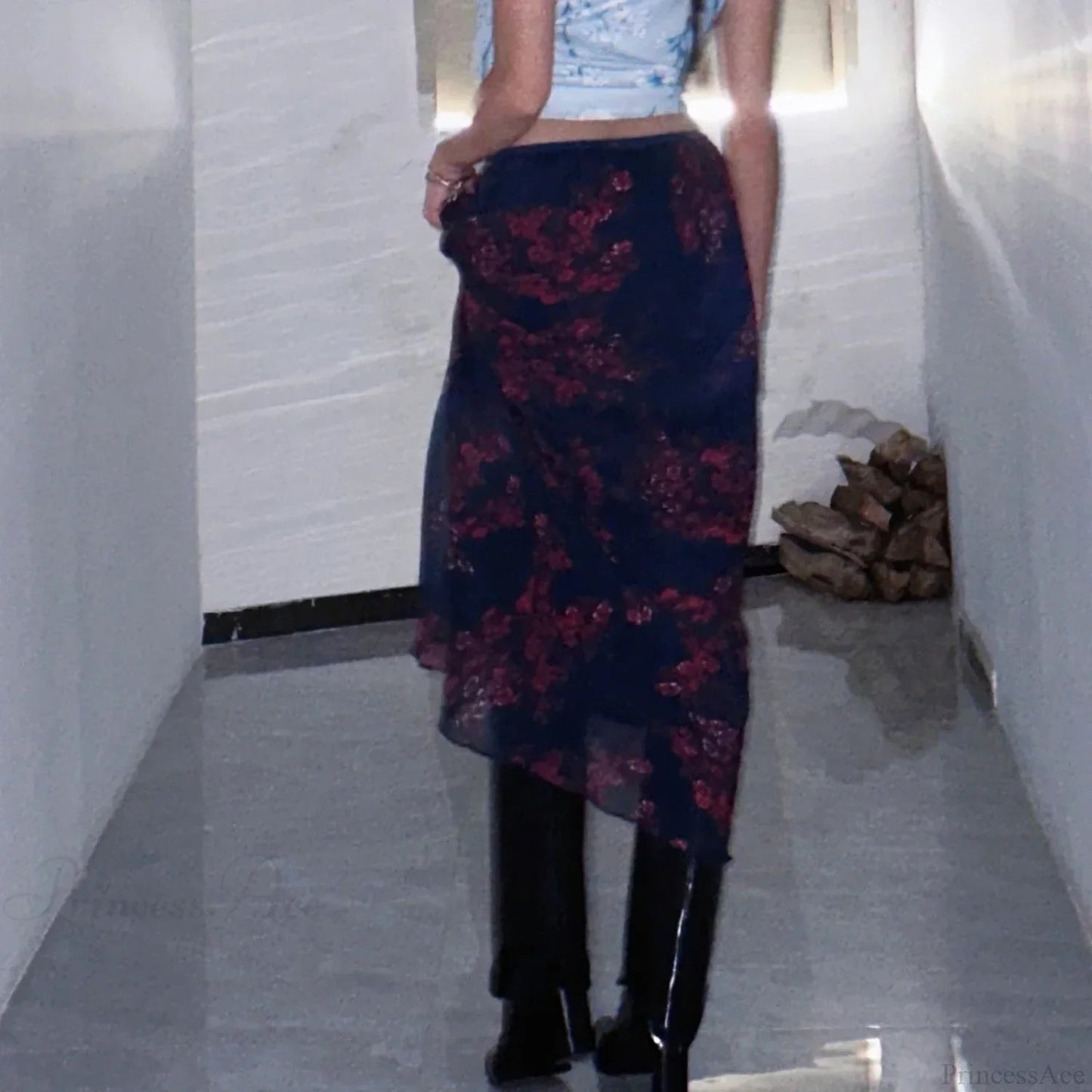 Gothic Flower Summer Fall Skirt