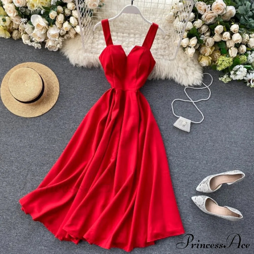 Gown Spaghetti Backless V Neck Tank Full-length Robe Party Strap Female Long Dresses Festive Warm-season Vestidos