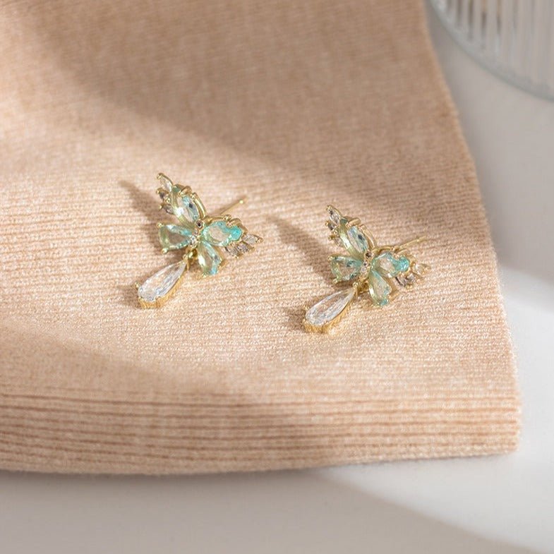 Green Butterfly Earrings