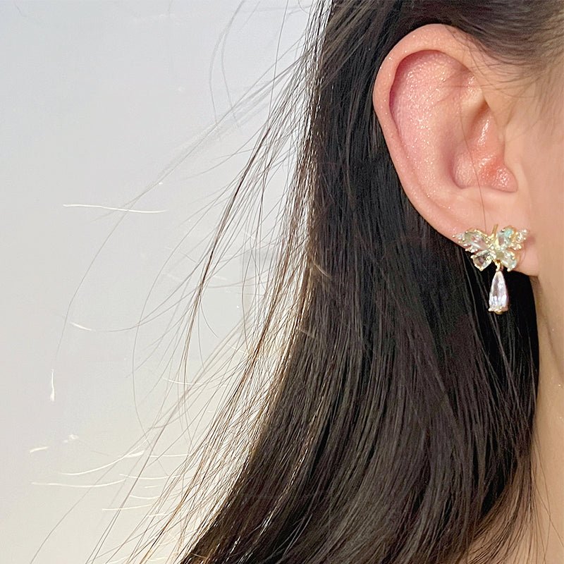 Green Butterfly Earrings