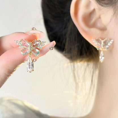 Green Butterfly Earrings