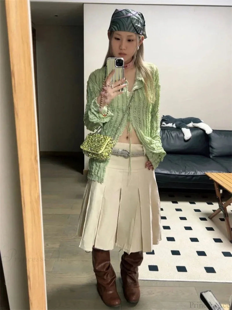 Green Long Sleeve Blouse