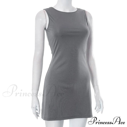 Grey Tank Stylish Mini Dress
