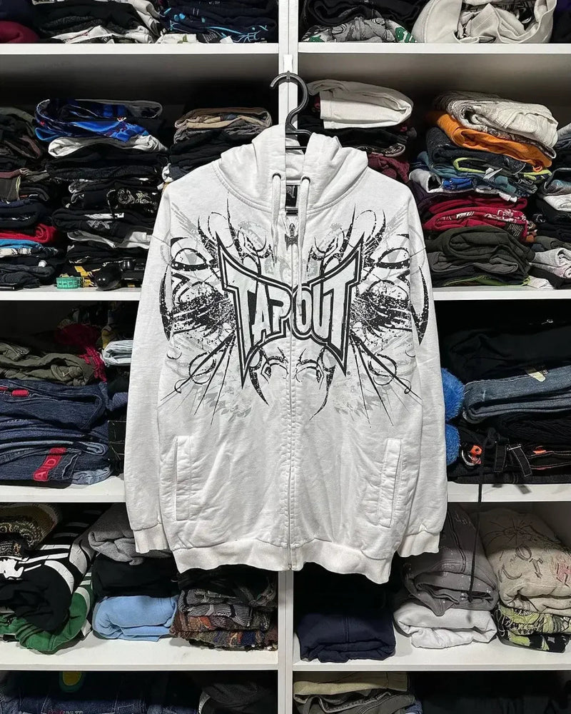 Grunge Zip Up Sweatshirt