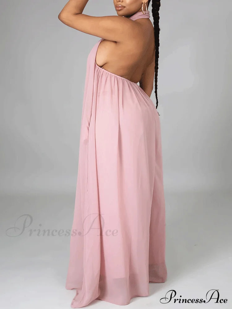 Halter Graceful Maxi Dress