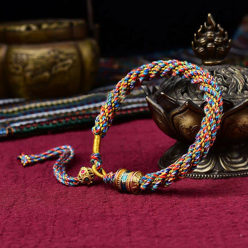Handmade Tibetan Red String Bracelet for Luck and Protection