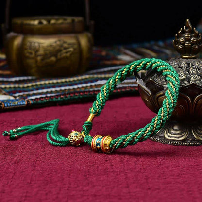 Handmade Tibetan Red String Bracelet for Luck and Protection
