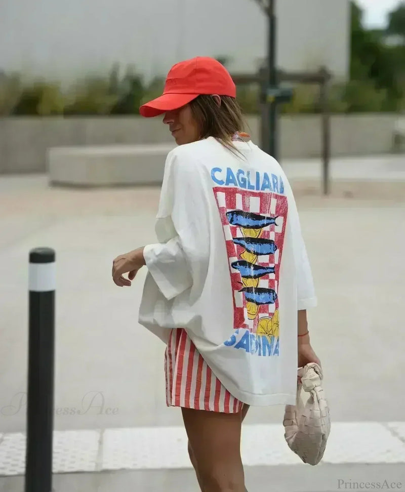 Harajuku Popular Flowers Graphic T-shirt