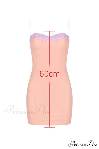 Harper Sorbet Lace Charming Trimmed Mini Dress