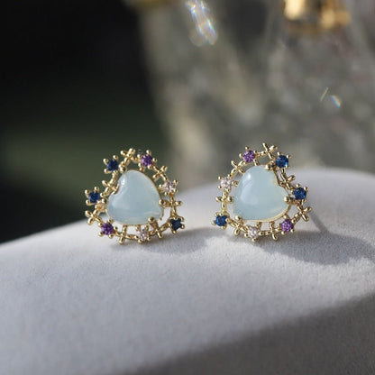 [] Chloe Heart Stud Earrings