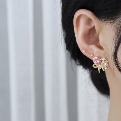 [sample ] Samantha Heart Stud Earrings