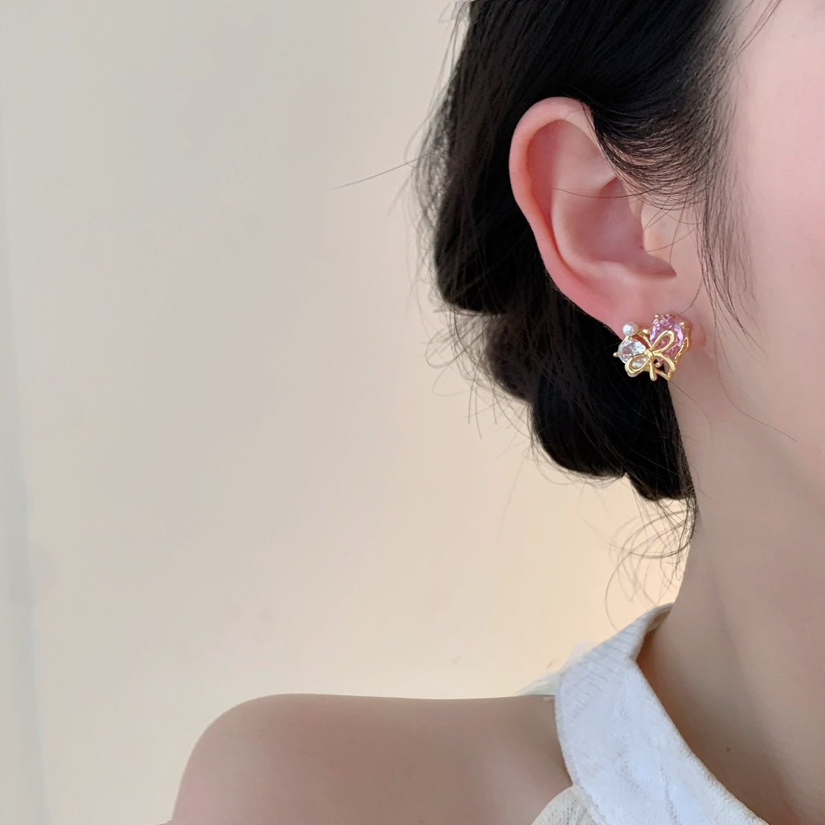 [sample ] Samantha Heart Stud Earrings
