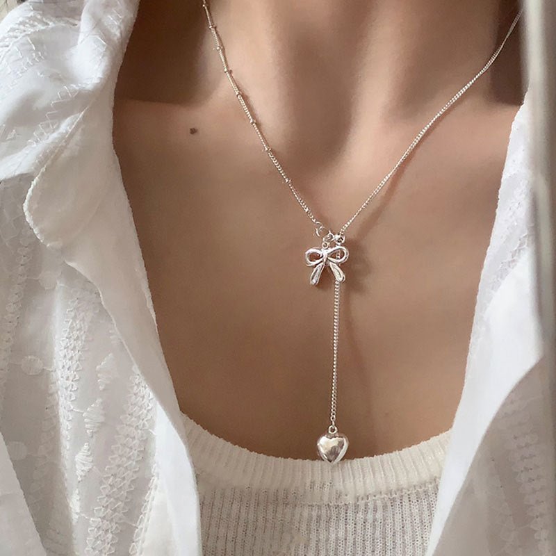 Heartstring Bow Necklace