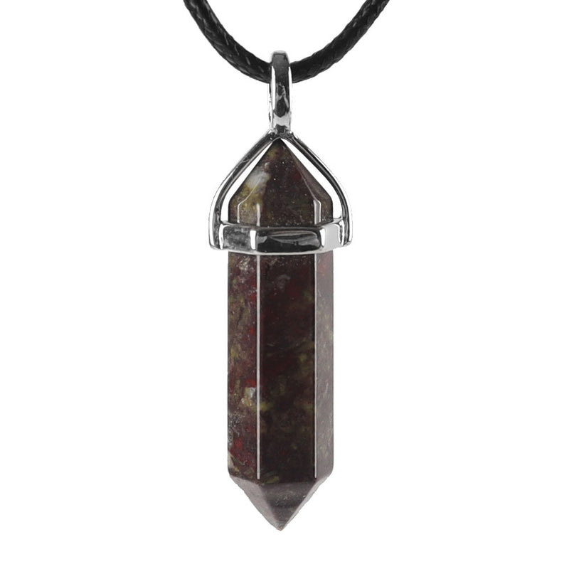 Hexagonal Chakra Pendant - Natural Gemstone Healing Crystal Necklace
