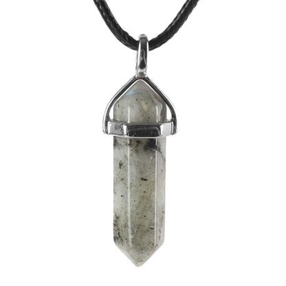 Hexagonal Chakra Pendant - Natural Gemstone Healing Crystal Necklace