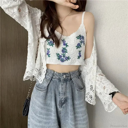 Hollow Out Long Sleeve Shrug Cardigan