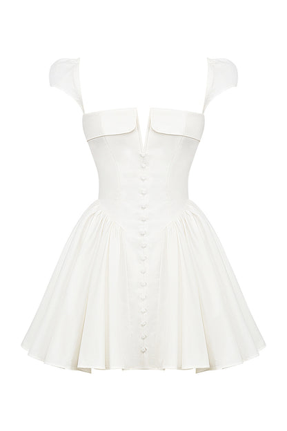 Evelyn Sweetheart Pleated Mini Dress